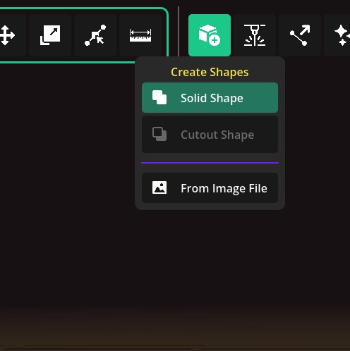 The Tools → Create Shapes menu.