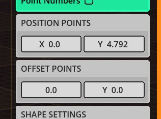 Type exact positions or offsets for the selected points.