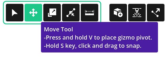 Hold V to place the pivot; hold S to snap onto a surface or point.