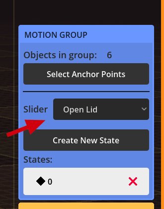 Assign the slider, then Create New State for the movement.