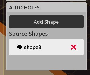 Pick the source shape that carves the holes.