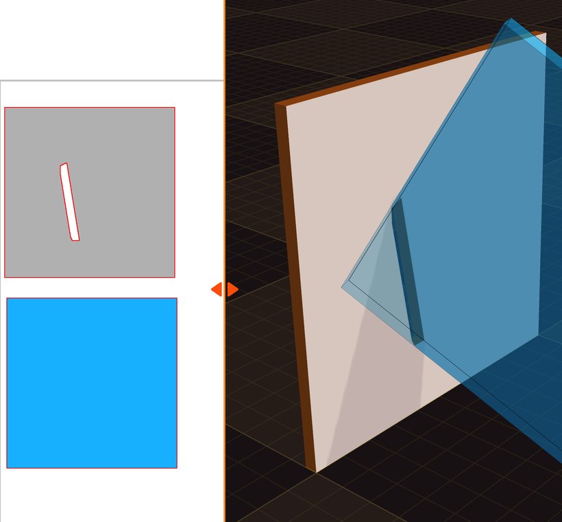 Parts fit together with holes cut automatically.